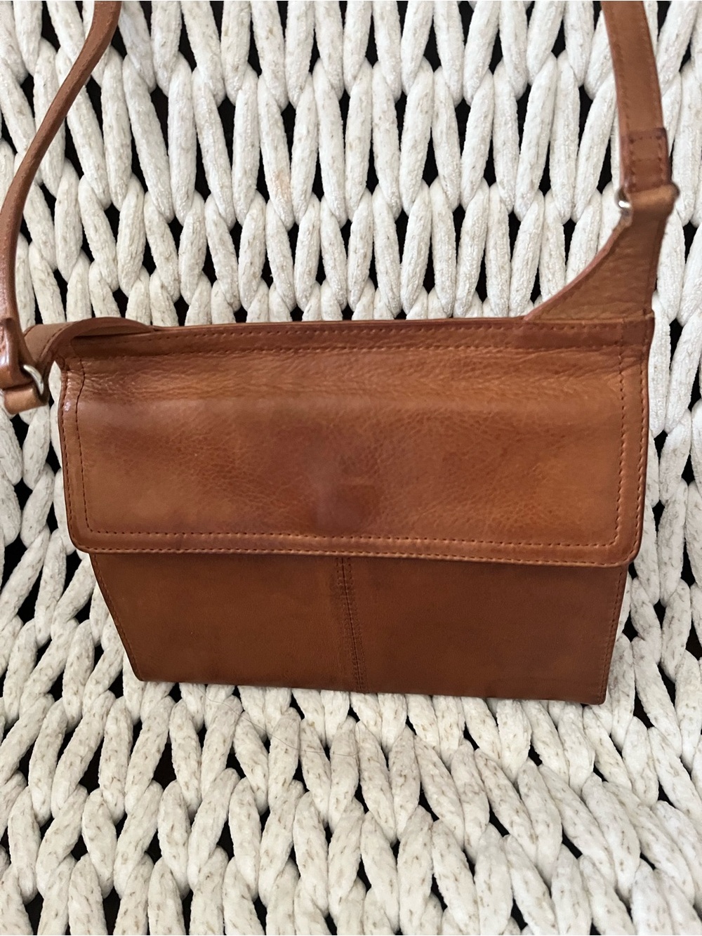 Fossil Brown Leather Crossbody Bag